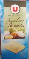 Mängden socker i Chocolat blanc Noix de Coco Amandes