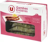 Mängden socker i Gambas entières crues surgelées