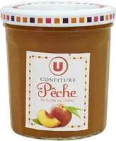 Mängden socker i Confiture de pêche 50% de fruits