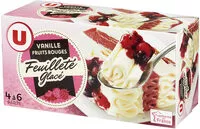 Mängden socker i Feuilleté glacé vanille fruits rouges