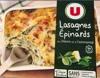 Mängden socker i Lasagnes épinards au chèvre et à l'emmental