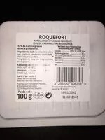 Mängden socker i Roquefort AOP lait cr U_BIO logique 32% de MG