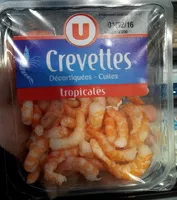 Mängden socker i Crevettes tropicales décortiquées, cuites
