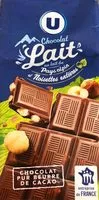 Mängden socker i Chocolat au lait du pays alpin et noisettes entières