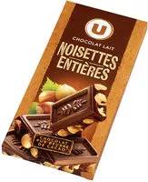 Mängden socker i Tablette de chocolat au lait et aux noisettes entières