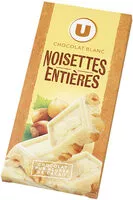 Mängden socker i Chocolat blanc et noisettes entières