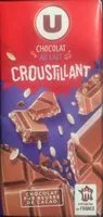 Mängden socker i Chocolat au lait croustillant