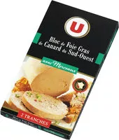 Mängden socker i Bloc de foie gras de canard du Sud Ouest 30% de morceaux
