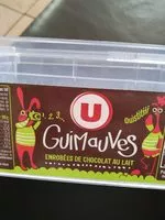 Mängden socker i Guimauves fantaisie enrobees de chocolat au lait U