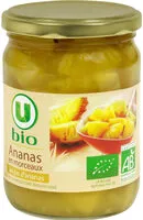 Mängden socker i Ananas en morceaux au jus d'ananas Bio