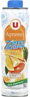 Mängden socker i Boisson concentré agrumes zéro de sucre avec edulcorants