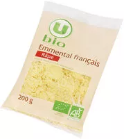 Mängden socker i Fromage au lait cru Emmental français rapé grasse Bio 31%mg