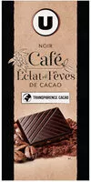 Mängden socker i Chocolat noir café éclats fèves de cacao dégustation