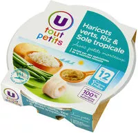 Mängden socker i Assiette haricots verts, riz et sole tropicale