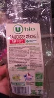 Mängden socker i Saucisse sèche courbe pur porc Bio