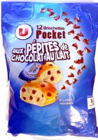 Mängden socker i Briochettes Pocket (x 12) aux pépites de chocolat au lait 420 g - U