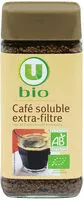 Mängden socker i Café soluble lyophilisé extra filtre