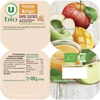 Mängden socker i Purée de pomme et mangue