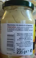 Mängden socker i Mayonnaise à la moutarde à l'ancienne