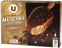 Mängden socker i Bâtonnets folie de macadamia et éclats de caramel, enrobage chocolat au lait et noisettes