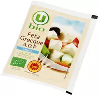 Mängden socker i Féta grecque AOP au lait pasteurisé de brebis et chèvre issue de l'agriculture biologue, 4% de mg