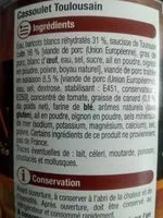 Mängden socker i Cassoulet toulousain