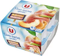 Mängden socker i Purée pommes pêches / Spécialité de pommes abricots sans sucres ajoutés