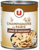 Mängden socker i Champignons de Paris pieds et morceaux