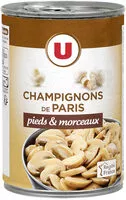 Mängden socker i Champignons de Paris pieds et morceaux