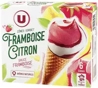 Mängden socker i Cônes sorbet framboise citron