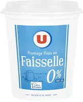 Mängden socker i Fromage frais en faisselle 0% de MG
