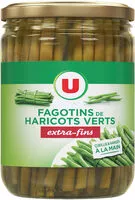 Mängden socker i Haricots verts extra-fins en fagot cueillis et rangés à la mains