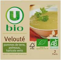 Mängden socker i Velouté poireaux pomme de terre haricots