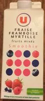 Mängden socker i Fraise framboise Myrtille Smoothie 