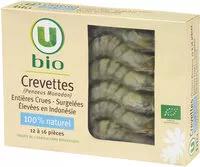 Mängden socker i Crevettes entières crues