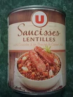 Mängden socker i Saucisses lentilles Cuisinées à la Graisse de Canard - 840 g - U