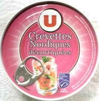 Mängden socker i Crevettes nordiques décortiquées