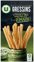 Mängden socker i Gressins à l'huile d'olive et romarin