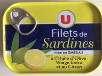 Mängden socker i Filets de Sardines à l'Huile d'Olive Vierge Extra et au Citron