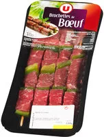Mängden socker i Brochette de boeuf nature