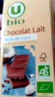 Mängden socker i Chocolat lait noix de coco bio