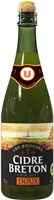 Mängden socker i Cidre bouché doux de Bretagne IGP 2°