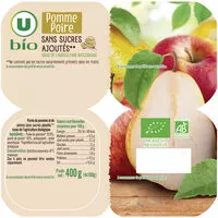 Mängden socker i Purée de pomme poire sans sucres ajoutés