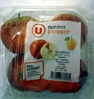 Mängden socker i Pomme Gala, calibre 150/180 catégorie 1