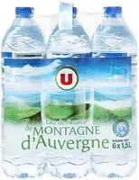 Mängden socker i Eau de source de montagne d'Auvergne