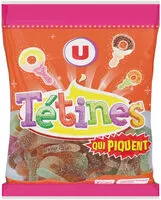 Mängden socker i Confiserie tétines acides