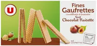 Mängden socker i Fines gaufrettes goût chocolat et noisette