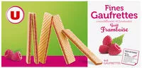 Mängden socker i Fines gaufrettes goût framboise