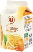 Mängden socker i Pur jus d'orange avec pulpe réfrigéré