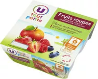 Mängden socker i Pots pour bébé dessert pomme fruits rouges